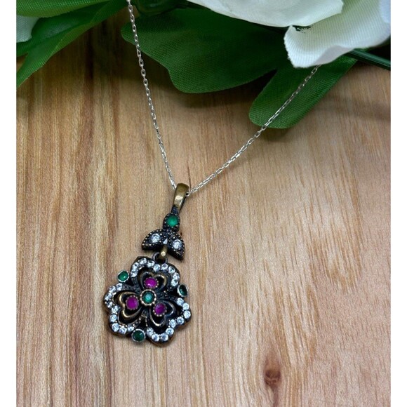 Handmade Jewelry - 925 Sterling Silver Turkish Vintage Necklace forWomen,NEW,Antique,Handmade